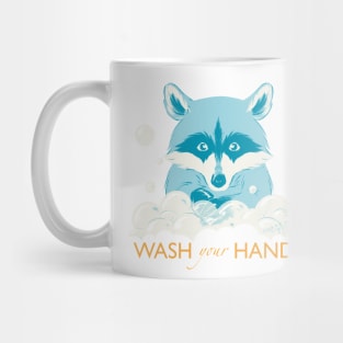 Wash your hands raccoon Mug